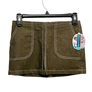 O’Neill Olive Green Pocket Lined Stretch Miniskirt (Size 0)